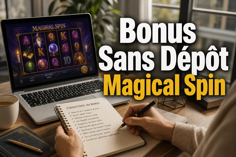 Bonus Sans Dépôt Magical Spin: comprendre les règles avant l'activation