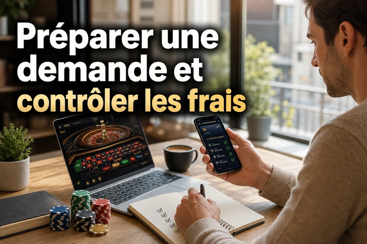 Préparer une demande et contrôler les frais