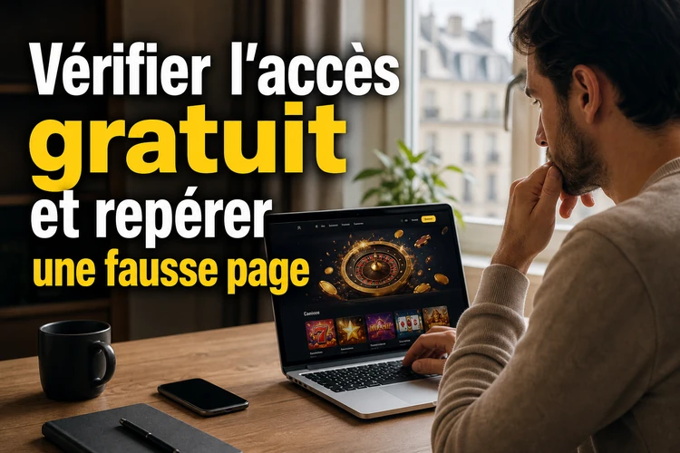 Vérifier l’accès gratuit et repérer une fausse page